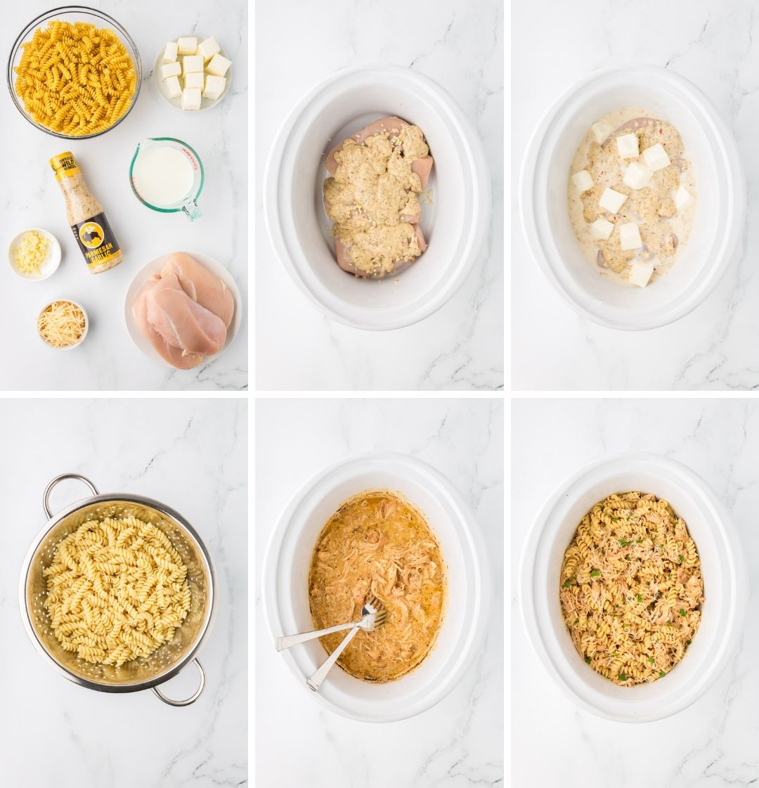 Crock Pot Garlic Parmesan Chicken Pasta