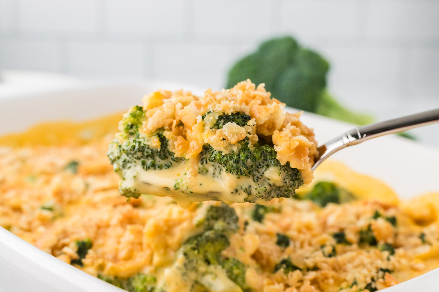 Broccoli Velveeta Casserole with Ritz Crackers