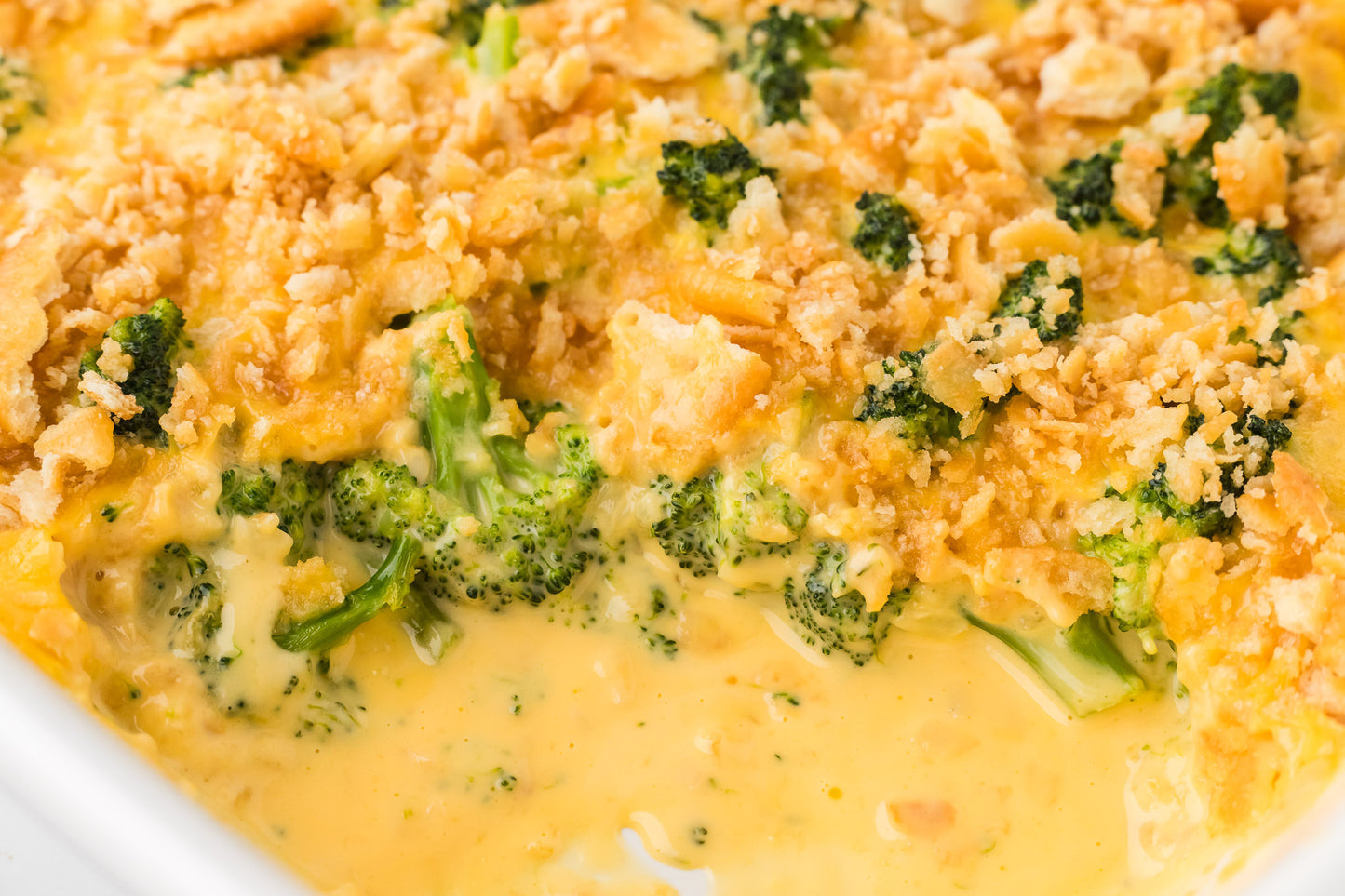 Broccoli Velveeta Casserole with Ritz Crackers