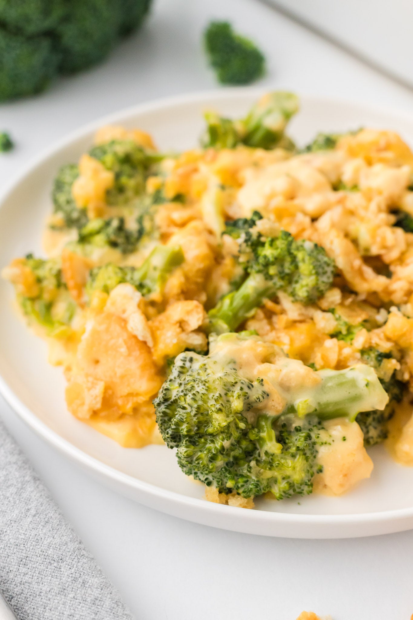 Broccoli Velveeta Casserole with Ritz Crackers