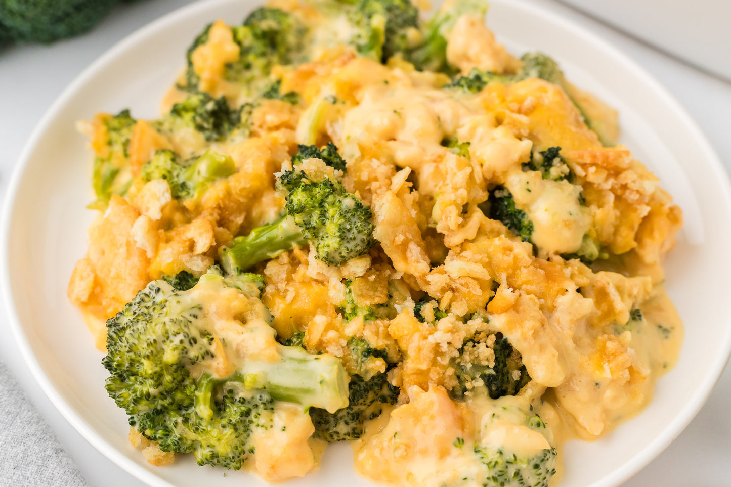 Broccoli Velveeta Casserole with Ritz Crackers