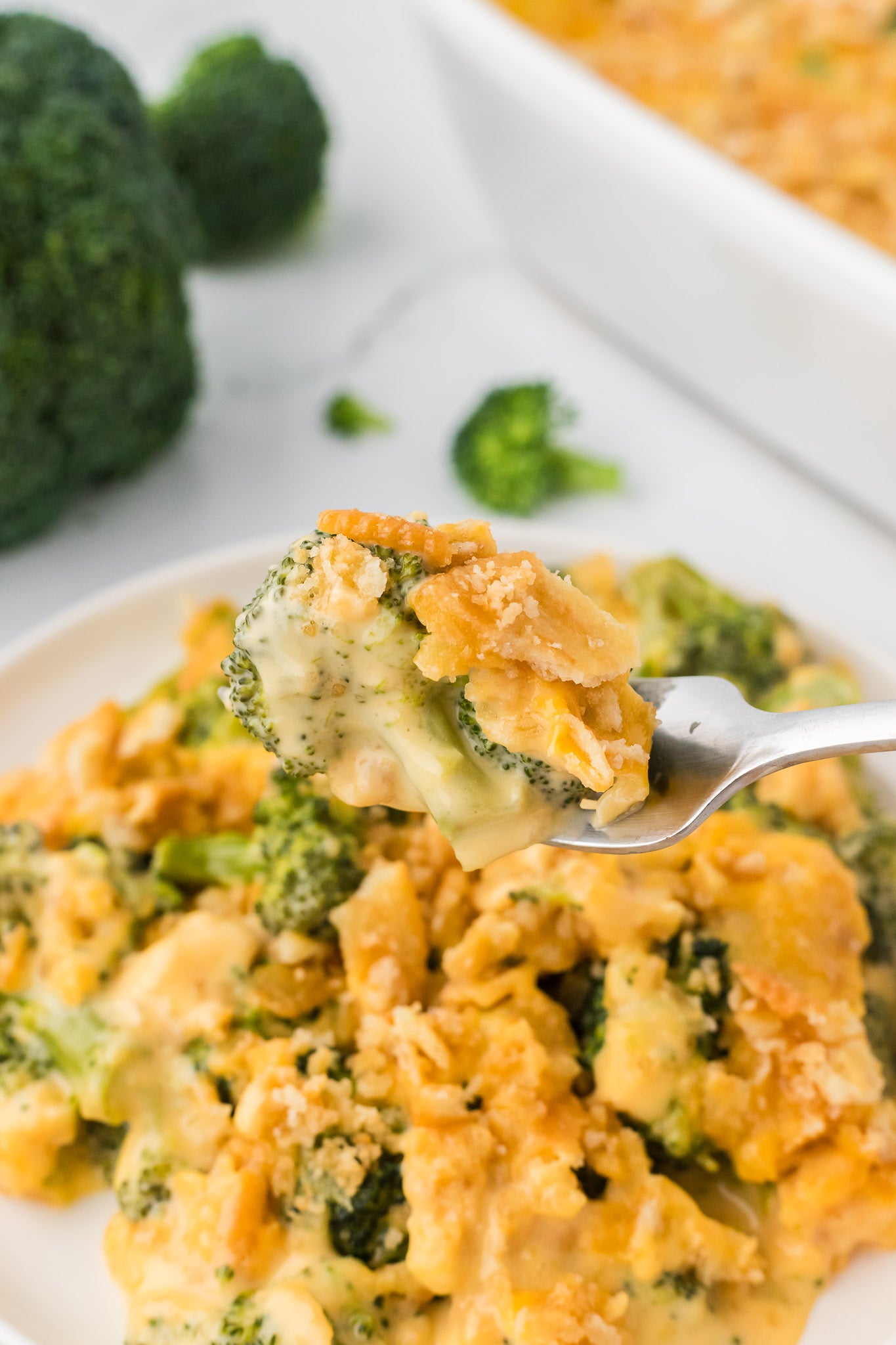 Broccoli Velveeta Casserole with Ritz Crackers