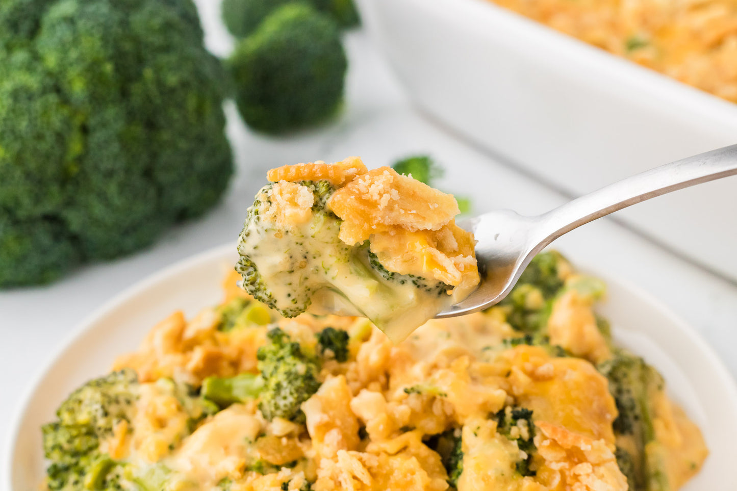 Broccoli Velveeta Casserole with Ritz Crackers