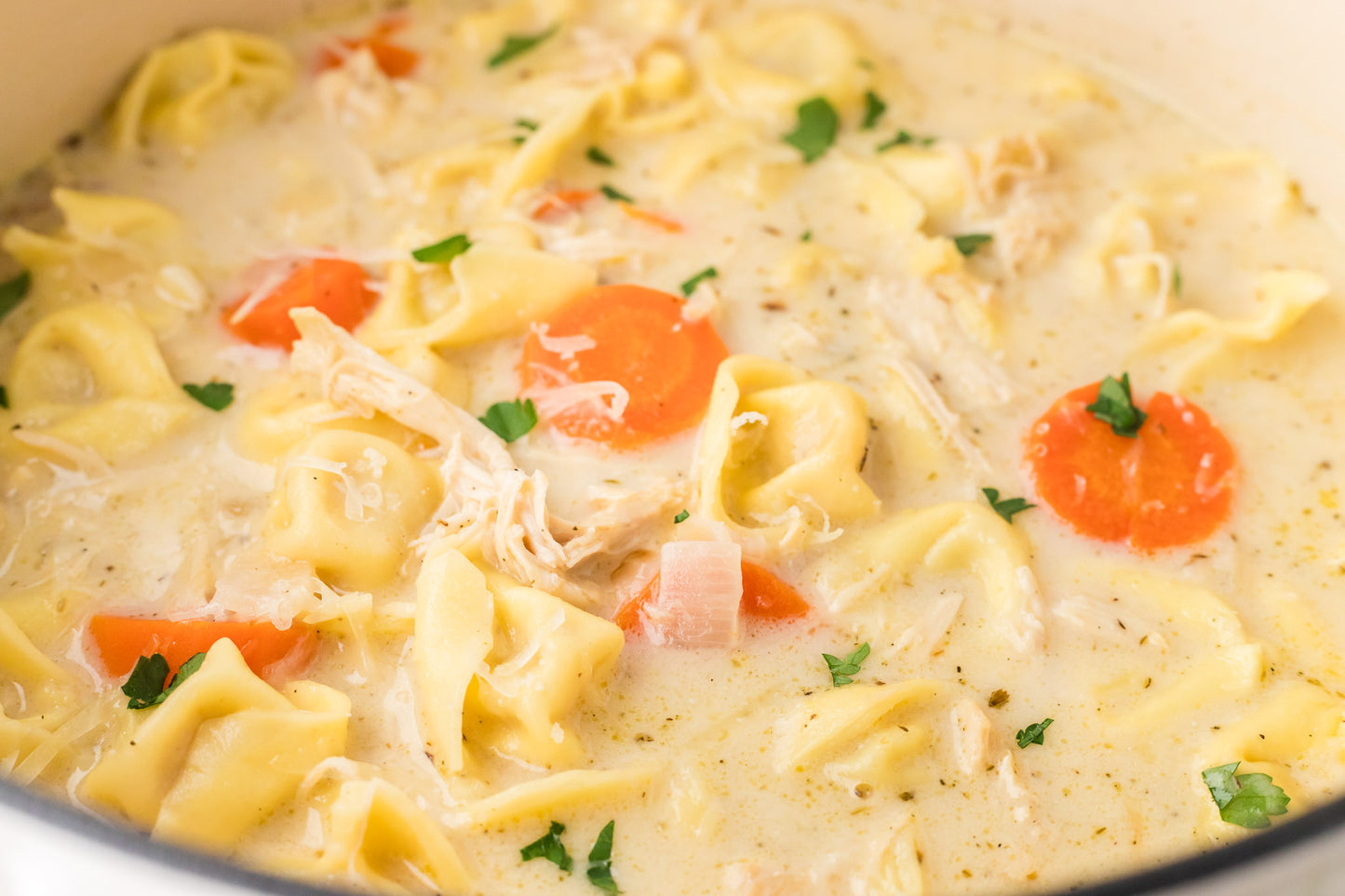 Creamy Chicken and Tortellini Soup