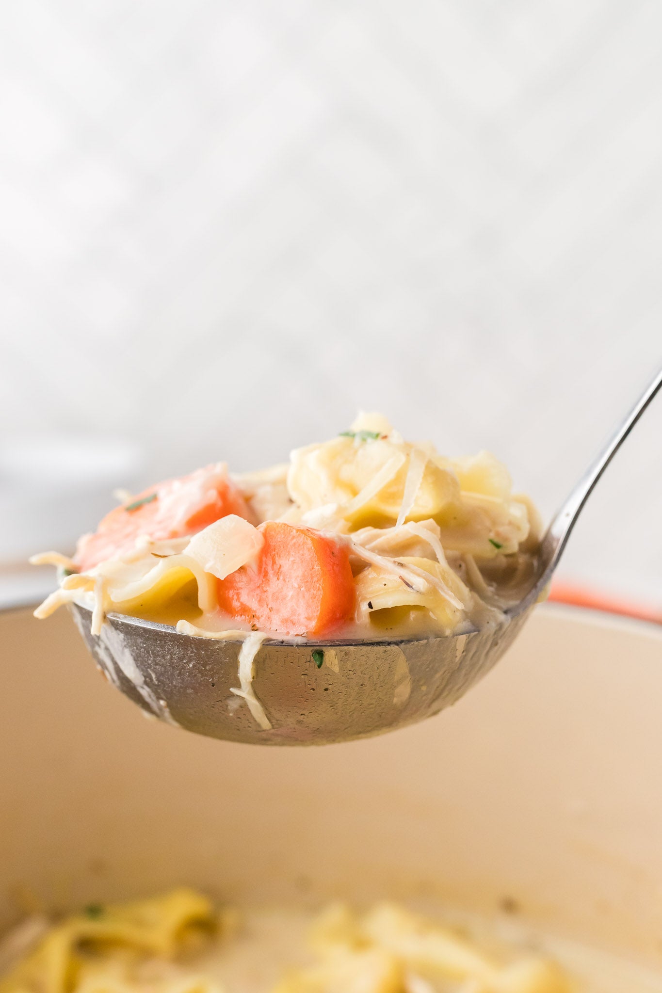 Creamy Chicken and Tortellini Soup