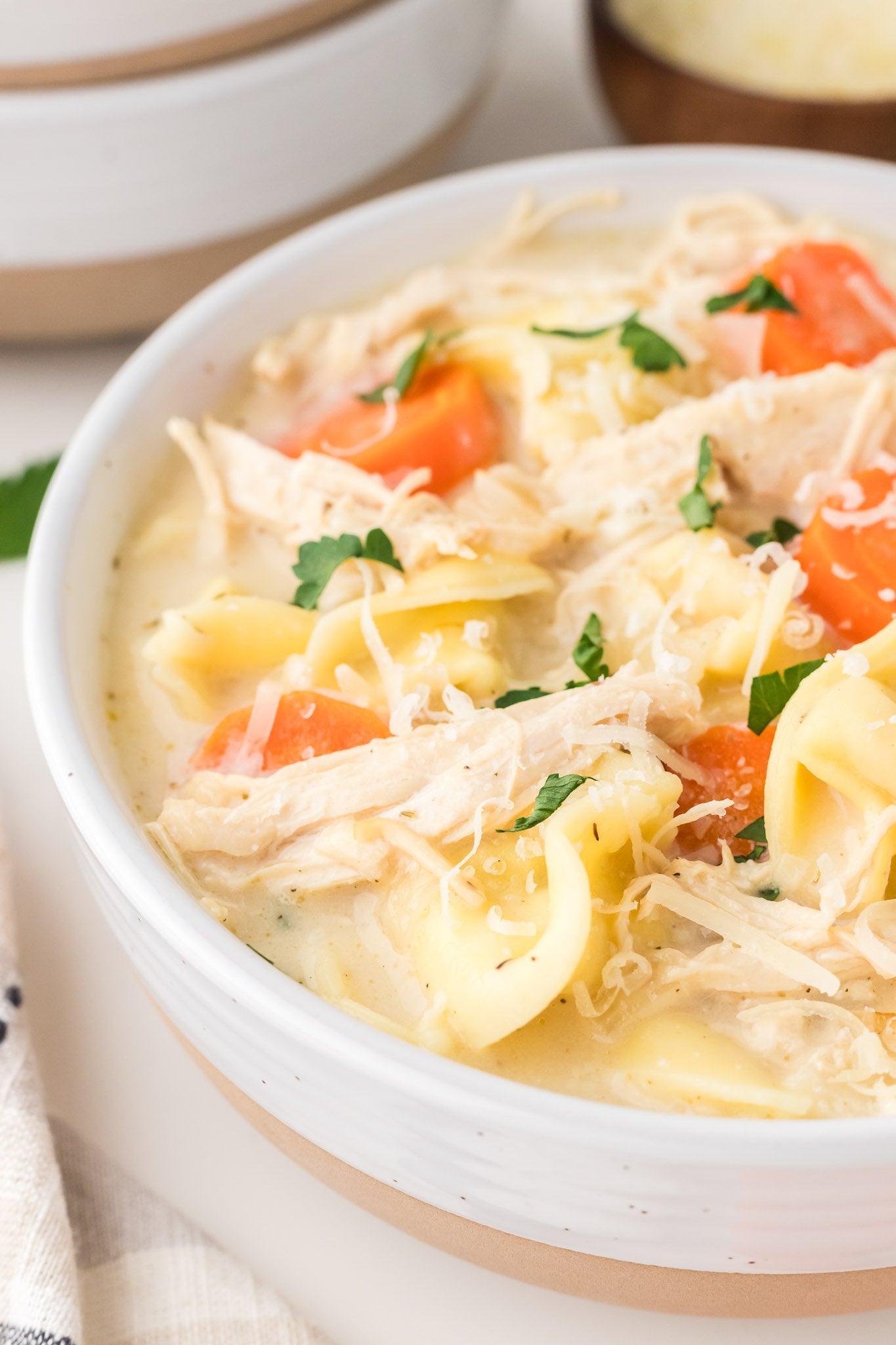 Creamy Chicken and Tortellini Soup